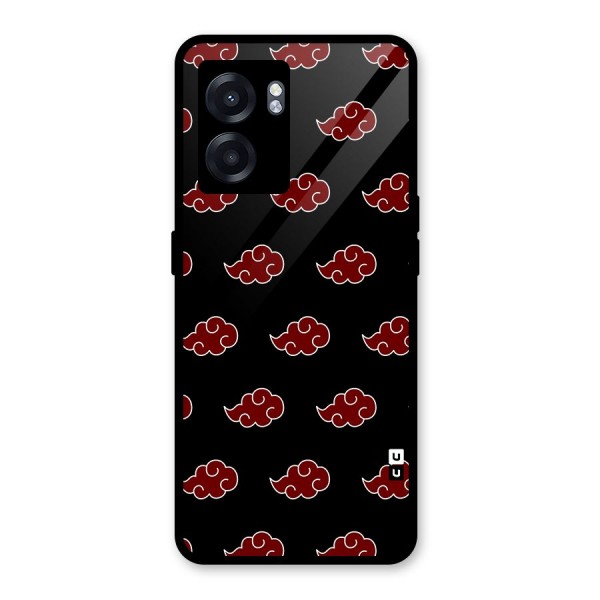 Naruto Akatsuki Pattern Glass Back Case for Oppo K10 (5G)