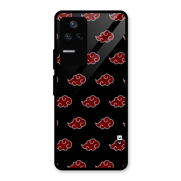 Naruto Akatsuki Pattern Glass Back Case for Poco F4 5G