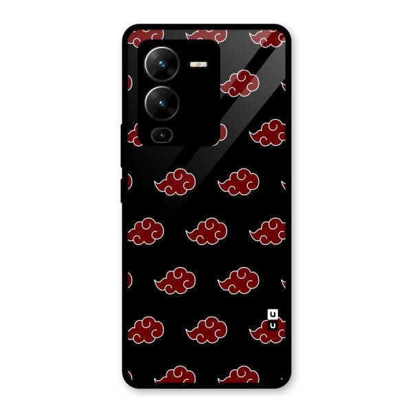 Naruto Akatsuki Pattern Glass Back Case for Vivo V25 Pro