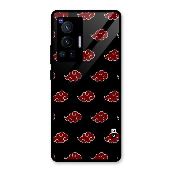 Naruto Akatsuki Pattern Glass Back Case for Vivo X70 Pro