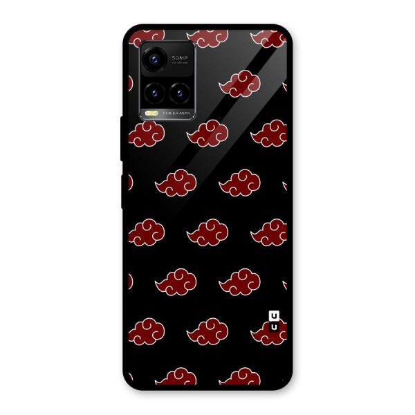 Naruto Akatsuki Pattern Glass Back Case for Vivo Y21 2021