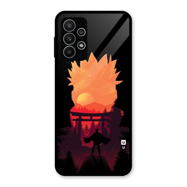 Naruto Anime Sunset Art Glass Back Case for Galaxy A23