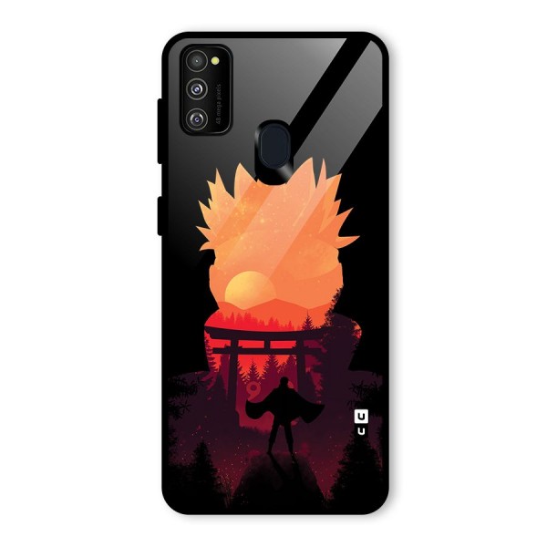 Naruto Anime Sunset Art Glass Back Case for Galaxy M30s