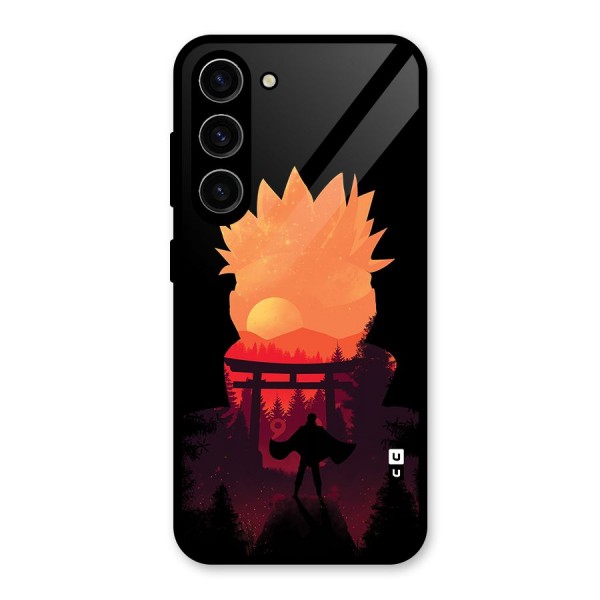 Naruto Anime Sunset Art Glass Back Case for Galaxy S23