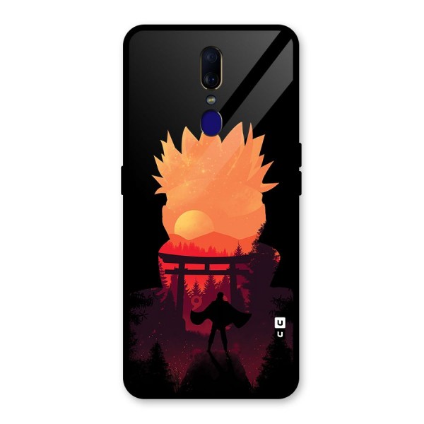 Naruto Anime Sunset Art Glass Back Case for Oppo F11