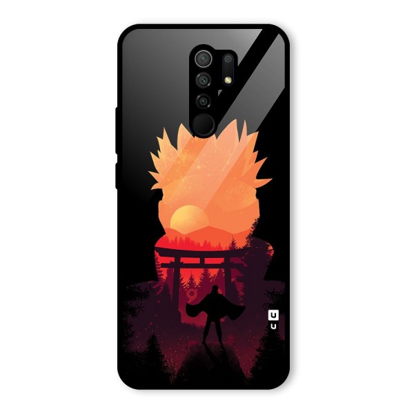 Naruto Anime Sunset Art Glass Back Case for Poco M2