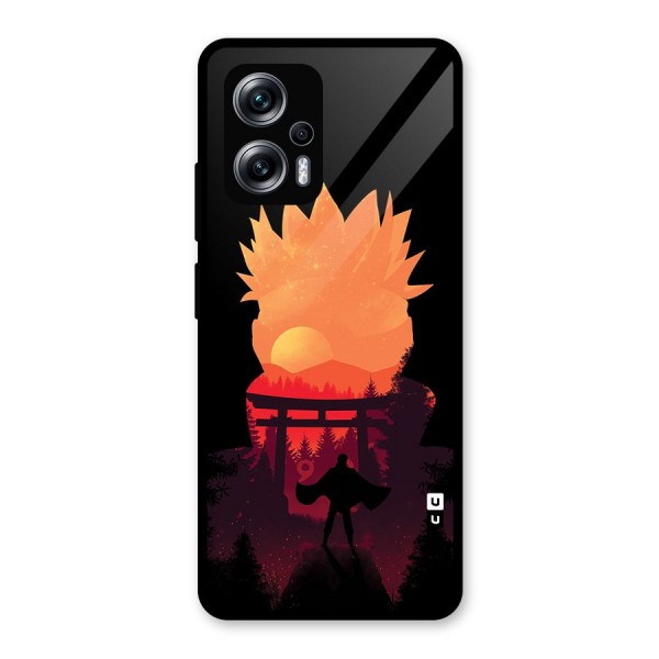 Naruto Anime Sunset Art Glass Back Case for Redmi K50i