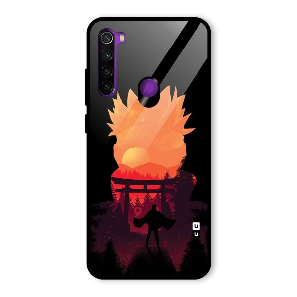 Naruto Anime Sunset Art Glass Back Case for Redmi Note 8