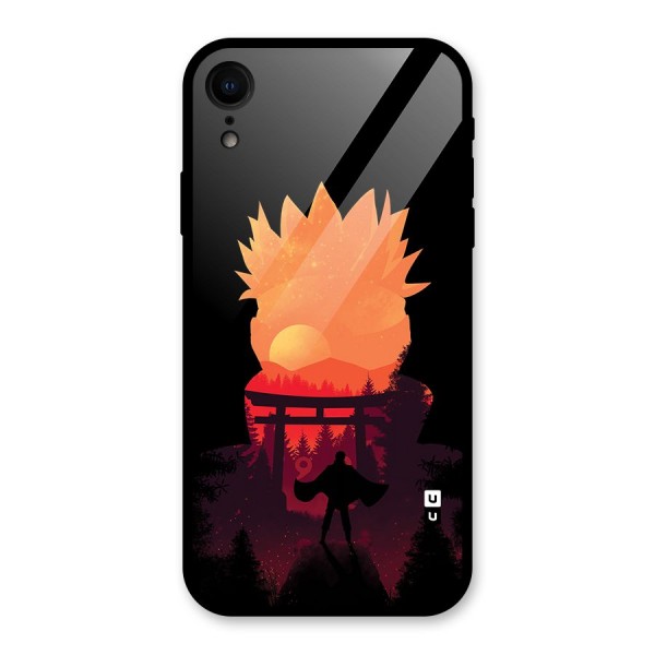 Naruto Anime Sunset Art Glass Back Case for XR