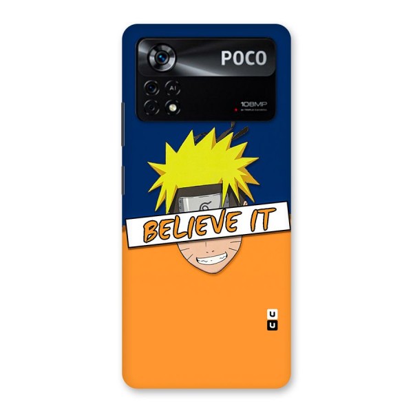 Naruto Believe It Back Case for Poco X4 Pro 5G