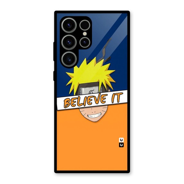 Naruto Believe It Glass Back Case for Galaxy S23 Ultra