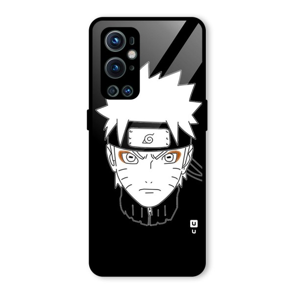 Naruto Black and White Art Glass Back Case for OnePlus 9 Pro