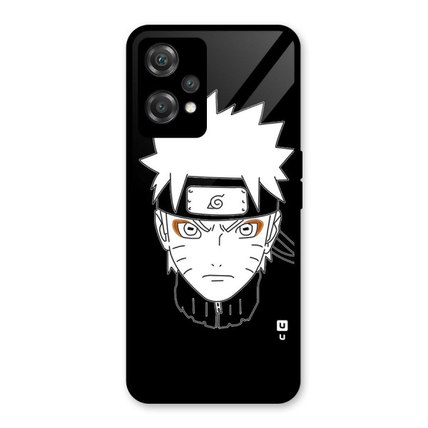 Naruto Black and White Art Glass Back Case for OnePlus Nord CE 2 Lite 5G