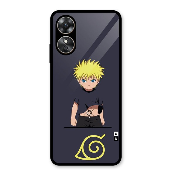 Naruto Kid Glass Back Case for Oppo A17