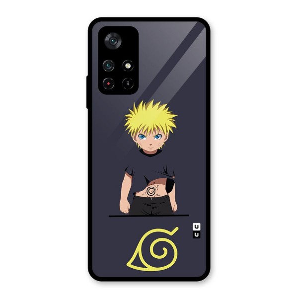 Naruto Kid Glass Back Case for Poco M4 Pro 5G