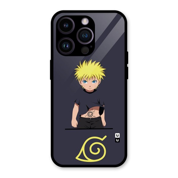 Naruto Kid Glass Back Case for iPhone 14 Pro