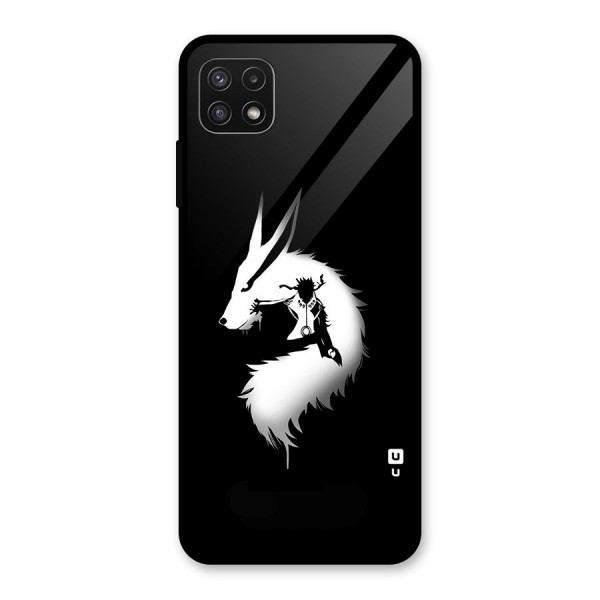 Naruto Kurama Mode Glass Back Case for Galaxy A22 5G