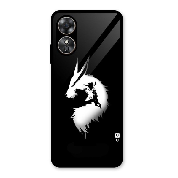 Naruto Kurama Mode Glass Back Case for Oppo A17