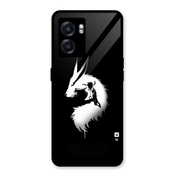 Naruto Kurama Mode Glass Back Case for Oppo K10 (5G)