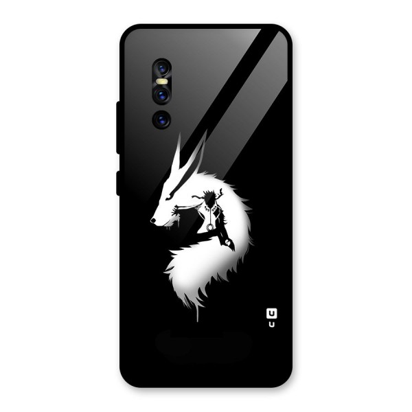 Naruto Kurama Mode Glass Back Case for Vivo V15 Pro