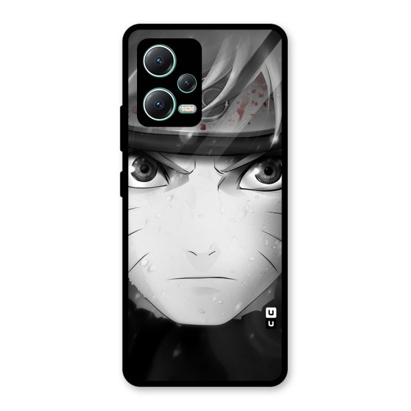 Naruto Monochrome Glass Back Case for Redmi Note 12 5G