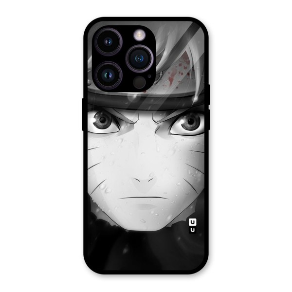Naruto Monochrome Glass Back Case for iPhone 14 Pro