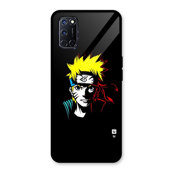 Naruto Pen Sketch Art Glass Back Case for Oppo A52