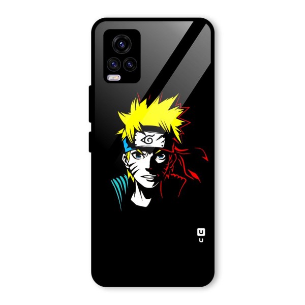 Naruto Pen Sketch Art Glass Back Case for Vivo V20