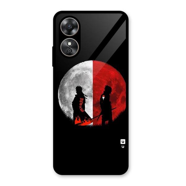 Naruto Shadow Hokage Moon Glass Back Case for Oppo A17