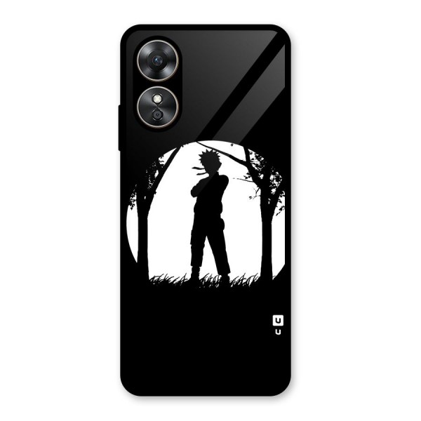 Naruto Silhouette Glass Back Case for Oppo A17