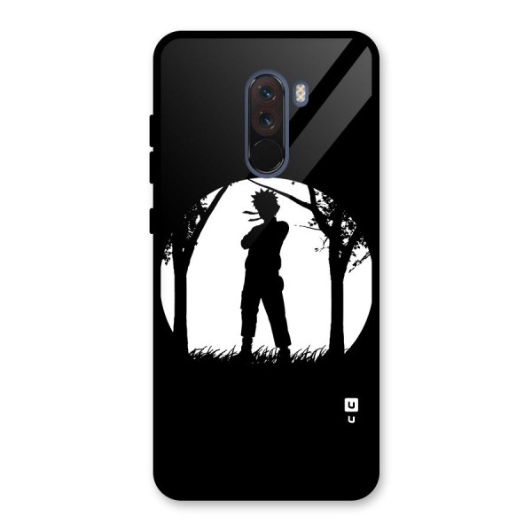 Naruto Silhouette Glass Back Case for Poco F1