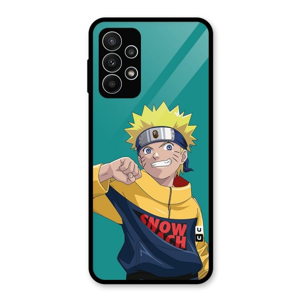 Naruto Snow Beach Art Glass Back Case for Galaxy A23