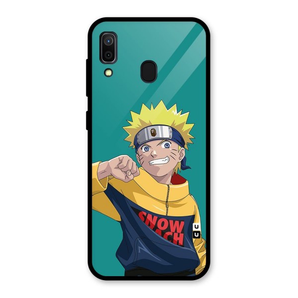 Naruto Snow Beach Art Glass Back Case for Galaxy A30