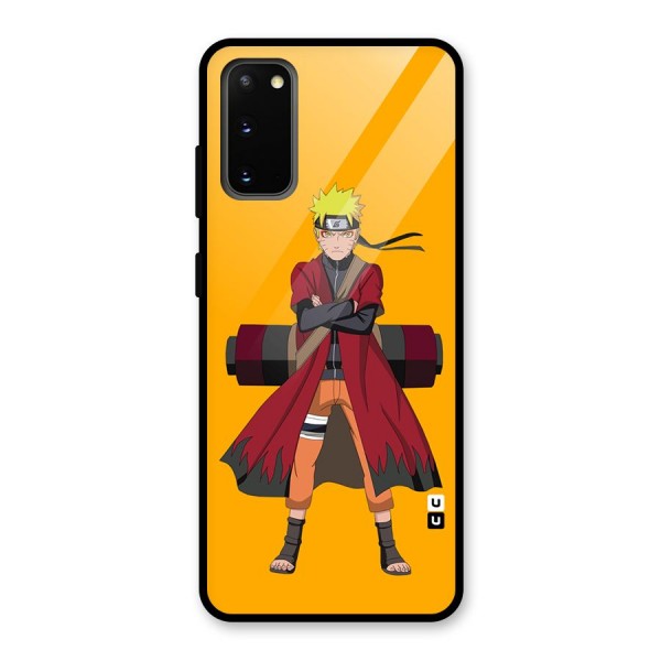 Naruto Uzumaki Art Glass Back Case for Galaxy S20