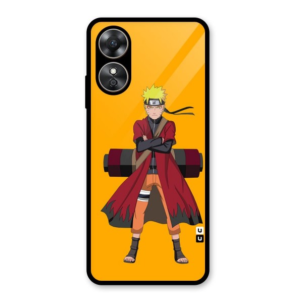 Naruto Uzumaki Art Glass Back Case for Oppo A17