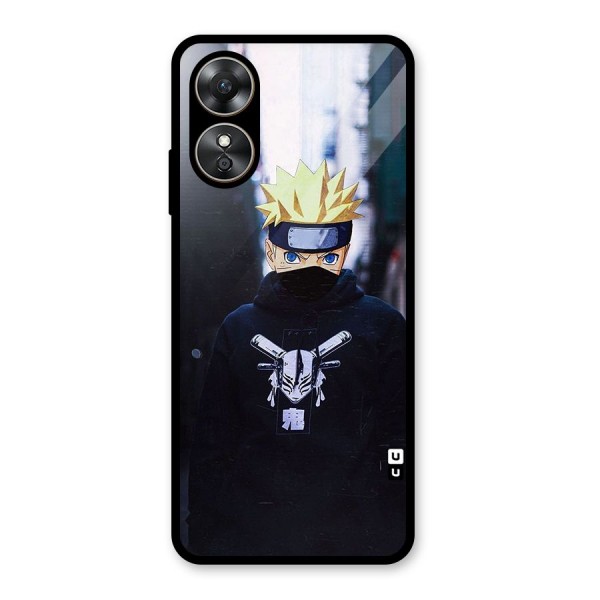 Naruto Uzumaki Cool Anime Glass Back Case for Oppo A17