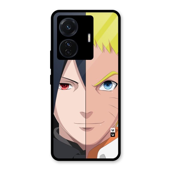 Naruto and Sasuke Glass Back Case for Vivo T1 Pro