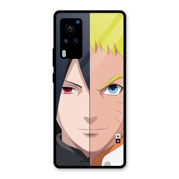 Naruto and Sasuke Glass Back Case for Vivo X60 Pro