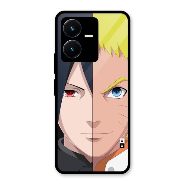 Naruto and Sasuke Glass Back Case for Vivo Y22