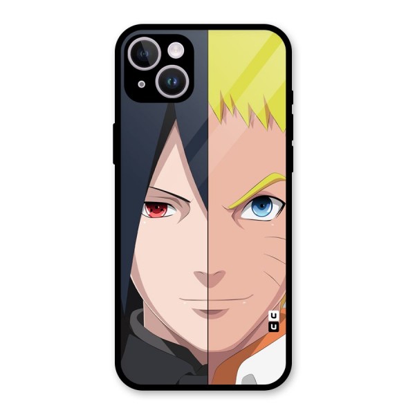 Naruto and Sasuke Glass Back Case for iPhone 14 Plus