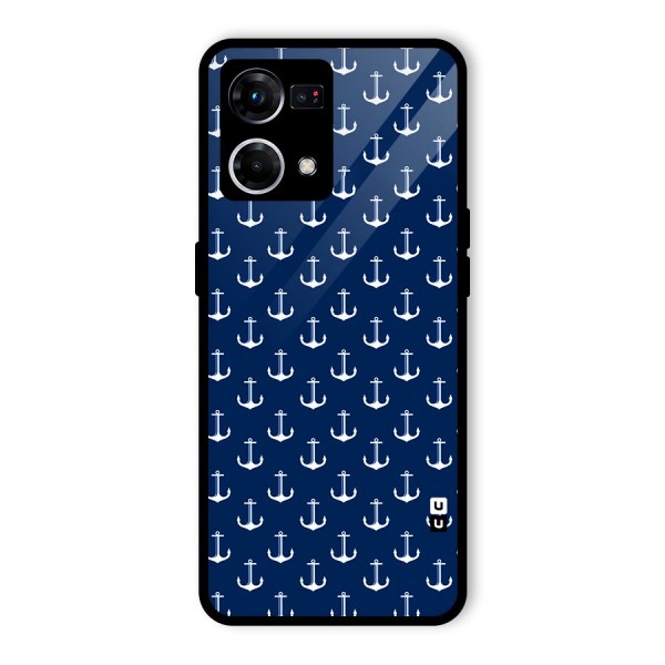 Nautical Pattern Glass Back Case for Oppo F21s Pro 4G