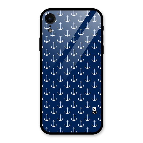 Nautical Pattern Glass Back Case for XR