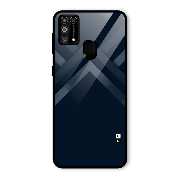 Navy Blue Arrow Glass Back Case for Galaxy M31