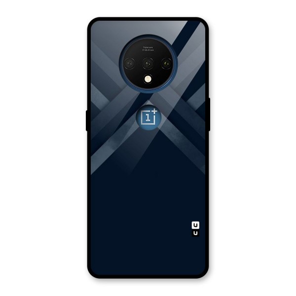 Navy Blue Arrow Glass Back Case for OnePlus 7T