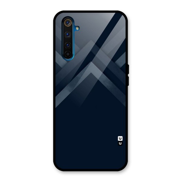 Navy Blue Arrow Glass Back Case for Realme 6 Pro