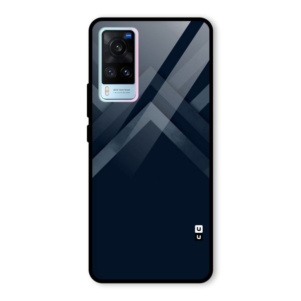 Navy Blue Arrow Glass Back Case for Vivo X60