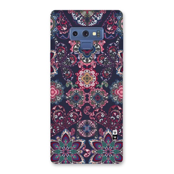 Navy Blue Bloom Pattern Back Case for Galaxy Note 9