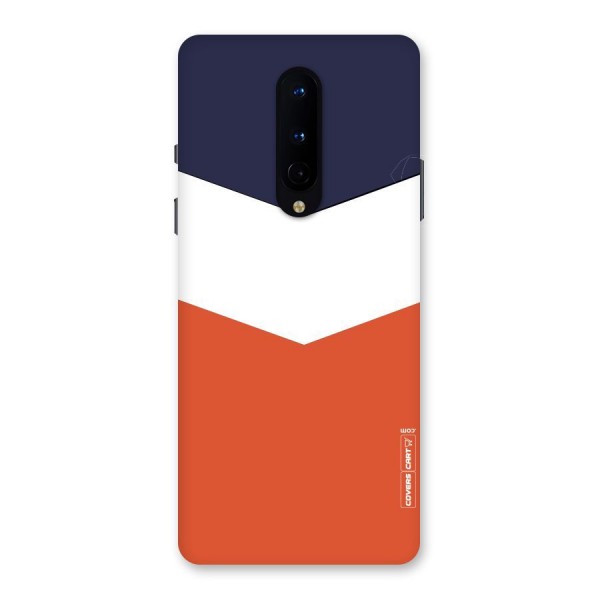 Navy Blue White Orange Arrow Back Case for OnePlus 8