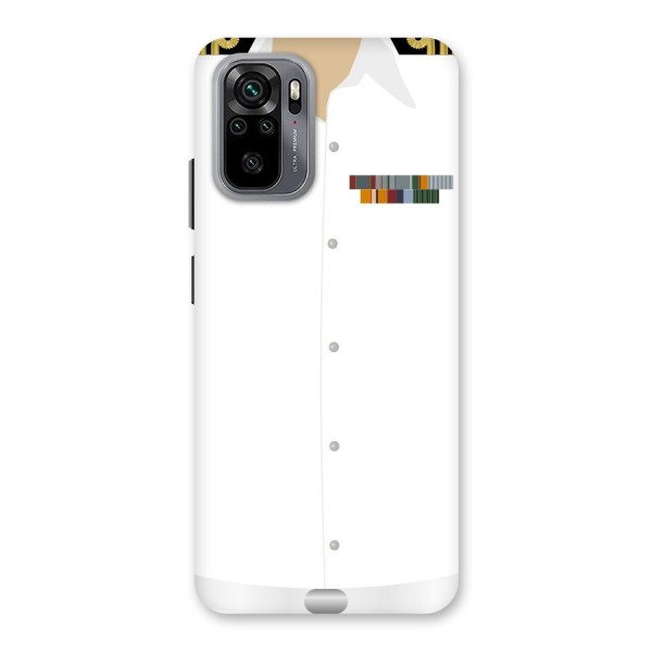 Navy Uniform Back Case for Redmi Note 10