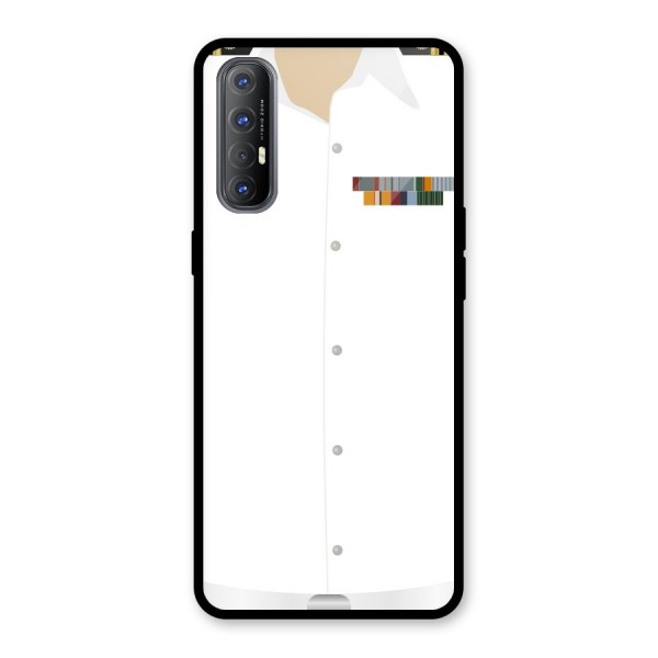 Navy Uniform Glass Back Case for Oppo Reno3 Pro